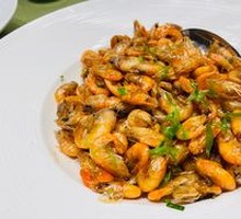 Boiled River Shrimp in Salt Water