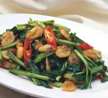 Leek and Small River Shrimp