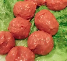 Beef tendon meatballs