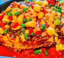 Golden Garlic Roast Fish