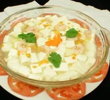 Crab Roe Shrimp Tofu