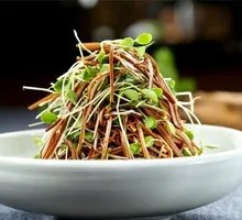 Toona sinensis sprout with egg tofu