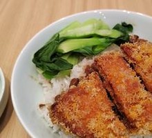 Fried Chicken with Braised Pork Rice