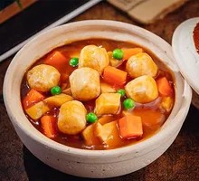 Abalone Sauce Fish Ball Rice