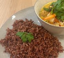 Thai Yellow Curry Sea Bass with Shrimp Rice