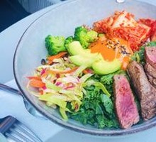 Pan-Seared Beef with Nuts and Rice Bowl