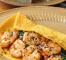 Samba Sauce Pan-Seared Shrimp Frittata