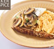 Stir-Fried Egg Mushroom Tartine