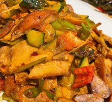 Pork head salad with cucumber