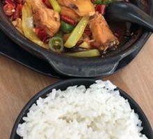 Braised Pork Bone with Dried Beans and Rice