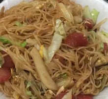 Egg and Sausage Fried Rice Noodles
