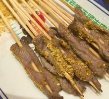 A Man Beef Skewers