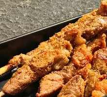 Lamb Skewers on Red Willow Branches