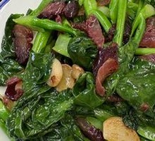 Bok Choy Stir-Fried with Cantonese Cured Meat