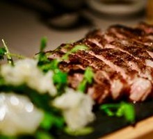 Charcoal-Grilled Thick Ribeye Steak