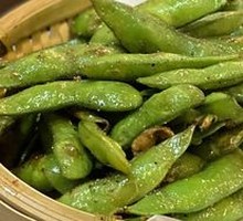 Fried Chicken Skin with Edamame