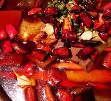 Spicy Sliced Blood Curd with Oil Pouring