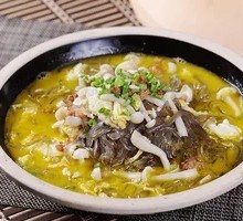 Mushroom Soup Handmade Sweet Potato Noodles