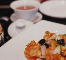 Black Garlic Giant Shrimp Balls