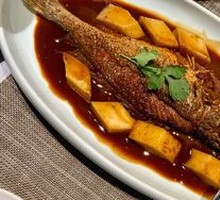 Hand-Beaten Rice Cake with Yellow Croaker