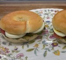 Avocado Mashed Egg Open Bagel