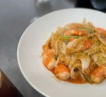 Braised Large Shrimp with Chinese Cabbage
