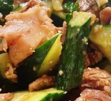Cucumber with Pork Knuckle Salad