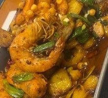 Spicy Pot Pork Ribs and Shrimp