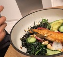 Pan-Seared Salmon Avocado Salad
