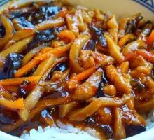 Spicy Kimchi Pork Shredded Meat Rice