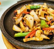 Grilled Squid on Iron Plate