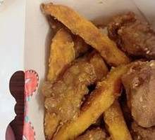 Fried Sweet Potato with Plum