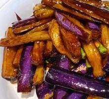 Stir-fried long beans with eggplant