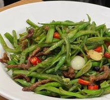 Beef Strips with Lentils