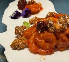 Candied Peach Kernel Shrimp Balls