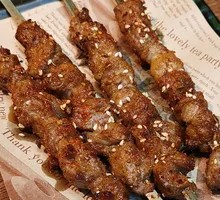 Freshly Skewered and Grilled Lamb Kebabs