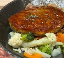 Japanese Hamburg Steak Rice