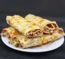 Braised Sausage Wrapped in Flatbread