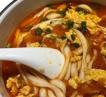 Tomato Stir-Fried Knife-Cut Noodles