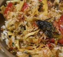 Bamboo Shoots and Preserved Vegetable Claypot Rice