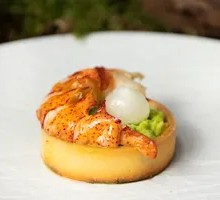 Lobster and Pea Puree Vegetable Tart