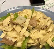 Stir-Fried Bean Sheet with Green Chili