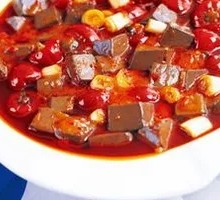 Sichuan-style Duck Blood with Pickled Chili