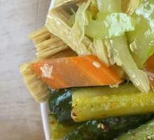 Cucumber and Tofu Skin Stir-fry