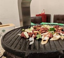 Grilled Meat on Iron Skillet