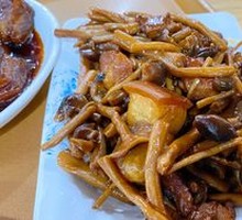 Bamboo Shoot Mushroom Grilled Meat
