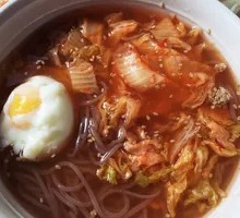 Cold Noodles with Spicy Kimchi