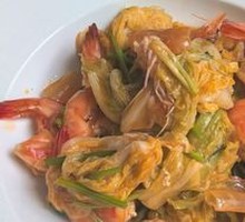 Braised Large Shrimp with Chinese Cabbage