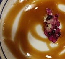 Rose Black Sugar Ice Tofu Pudding