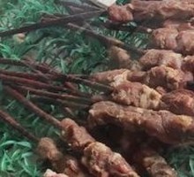 Lamb Skewers on Red Willow Branches